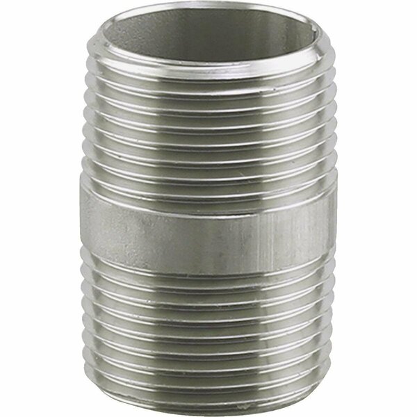 Plumbeeze PLUMB-EEZE 3/4 In. MIP x 3 In. Stainless Steel Nipple U2-SSN-0730